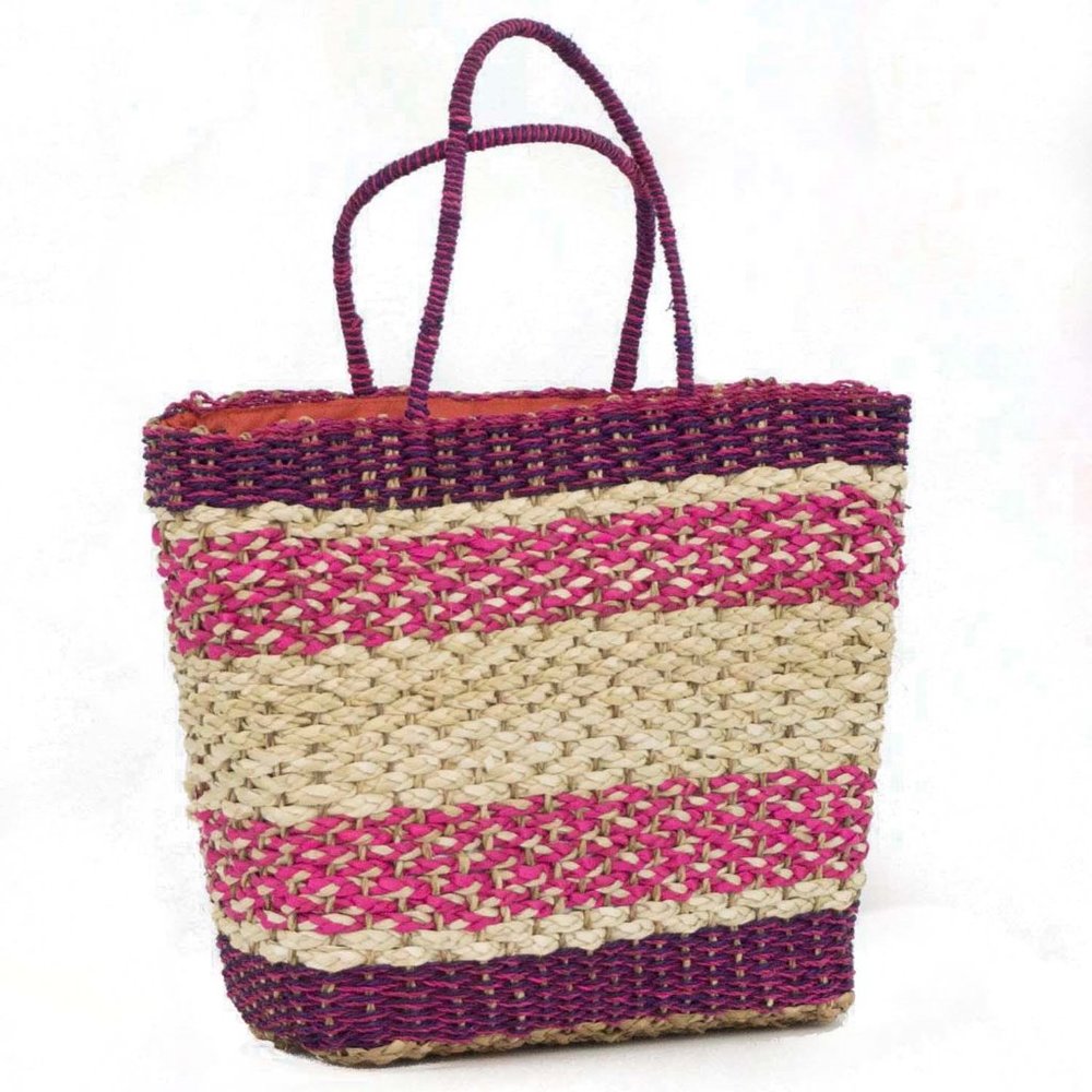 Tote Bag Handwoven Abaca Leaf with zipper
